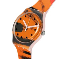Swatch BARNS-GRAHAM'S ORANGE AND RED ON PINK SUOZ362 Kol Saati