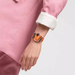 Swatch BARNS-GRAHAM'S ORANGE AND RED ON PINK SUOZ362 Kol Saati
