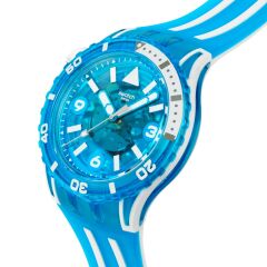 SSCU09S100 Swatch Scubaqua Blue Fire Erkek Kol Saati SSCU09S100
