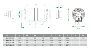 Bvn Bahçıvan Bmfx-ST 125 Plastik Karma Akışlı Kanal Fanı (218-181m³/h)