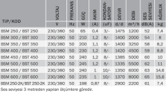 Bvn Bahçıvan Bsm 500 Sanayi Aspiratörü 220V (5500m³/h)