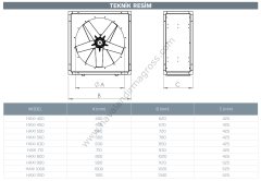 Kayıtes Haxı-1120-8-45 Hücreli Aksiyel Fan (95270m³/h)