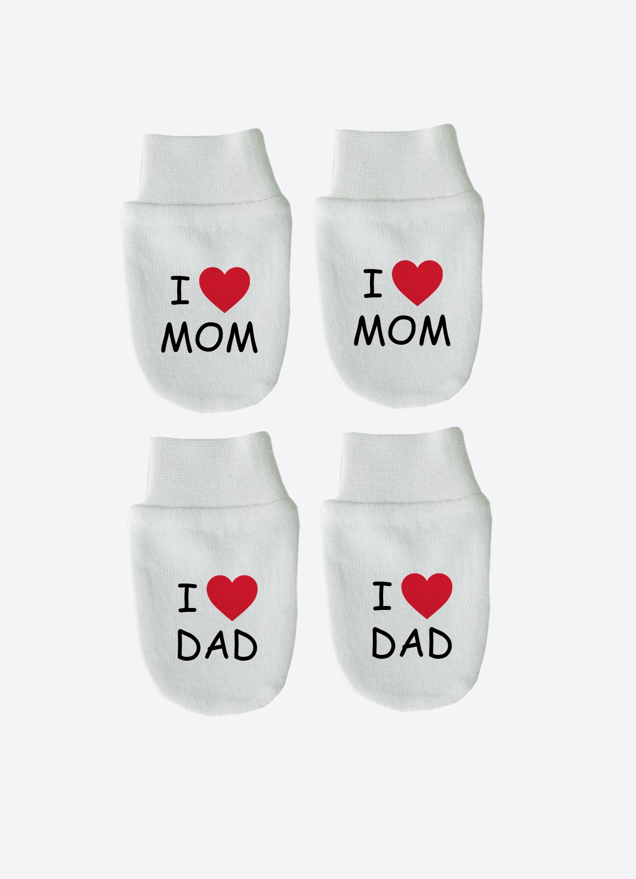 Organik I Love Mom&Dad 2'li Eldiven