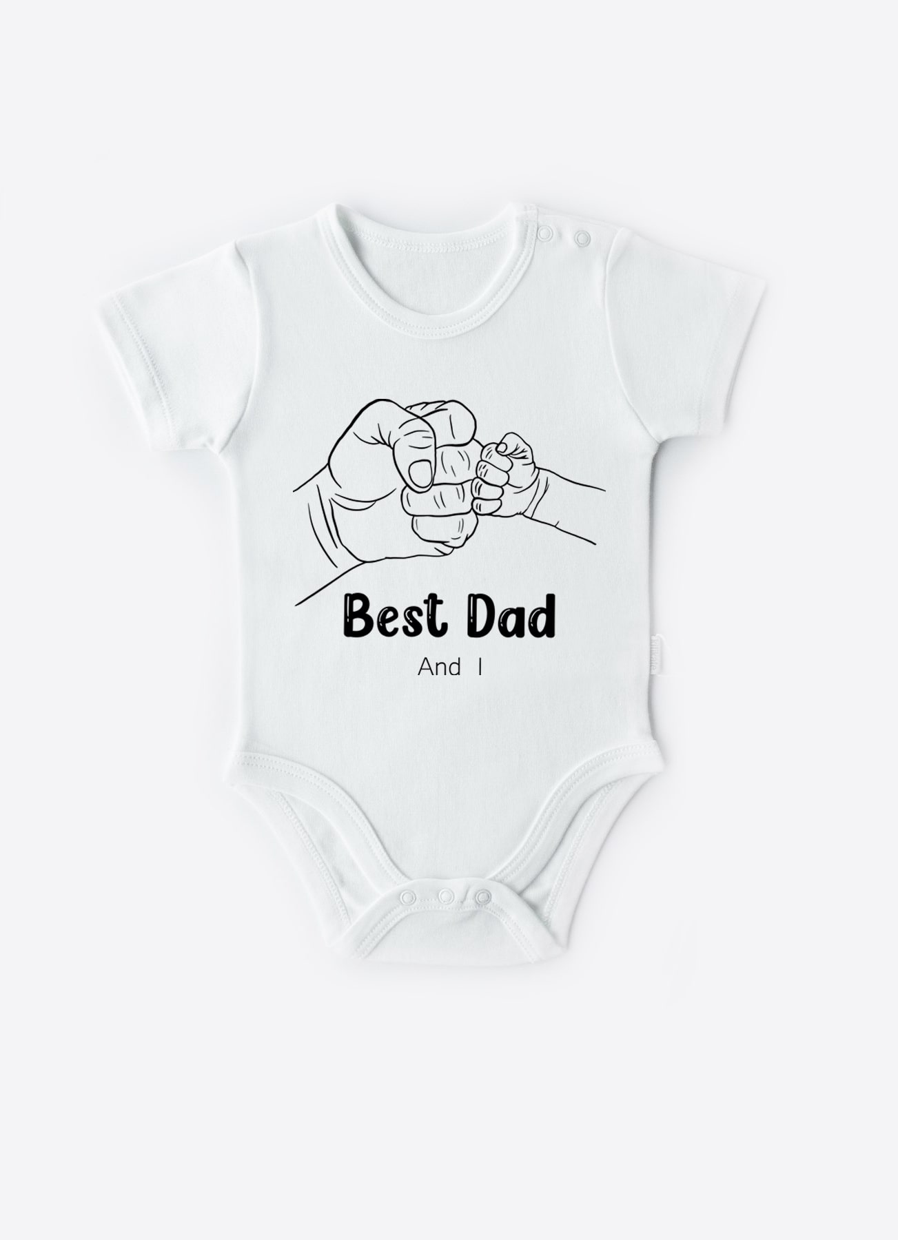 Organik ASK Best Dad And I Kısa Kol Body