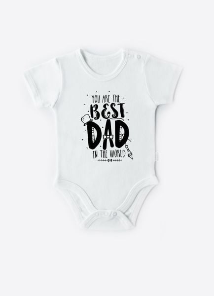 Organik ASK Best Dad Kısa Kol Body