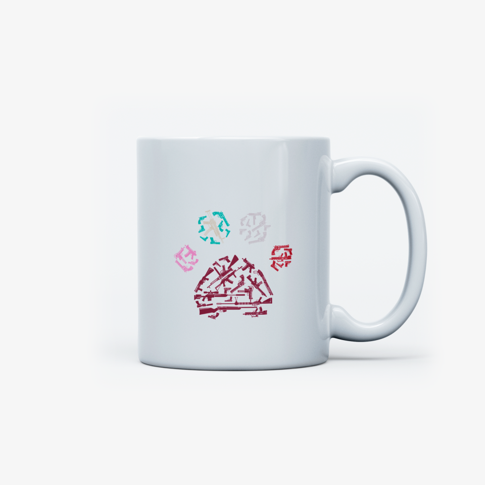 Kedi Patisi Çizimli Hediyelik Kupa Bardak