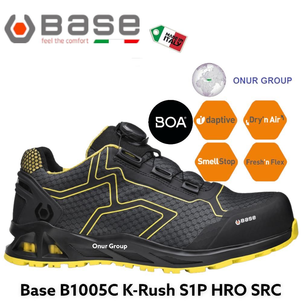 Base B1005C K-Rush S1P HRO SRC İtalyan İş Güvenliği Ayakkabısı