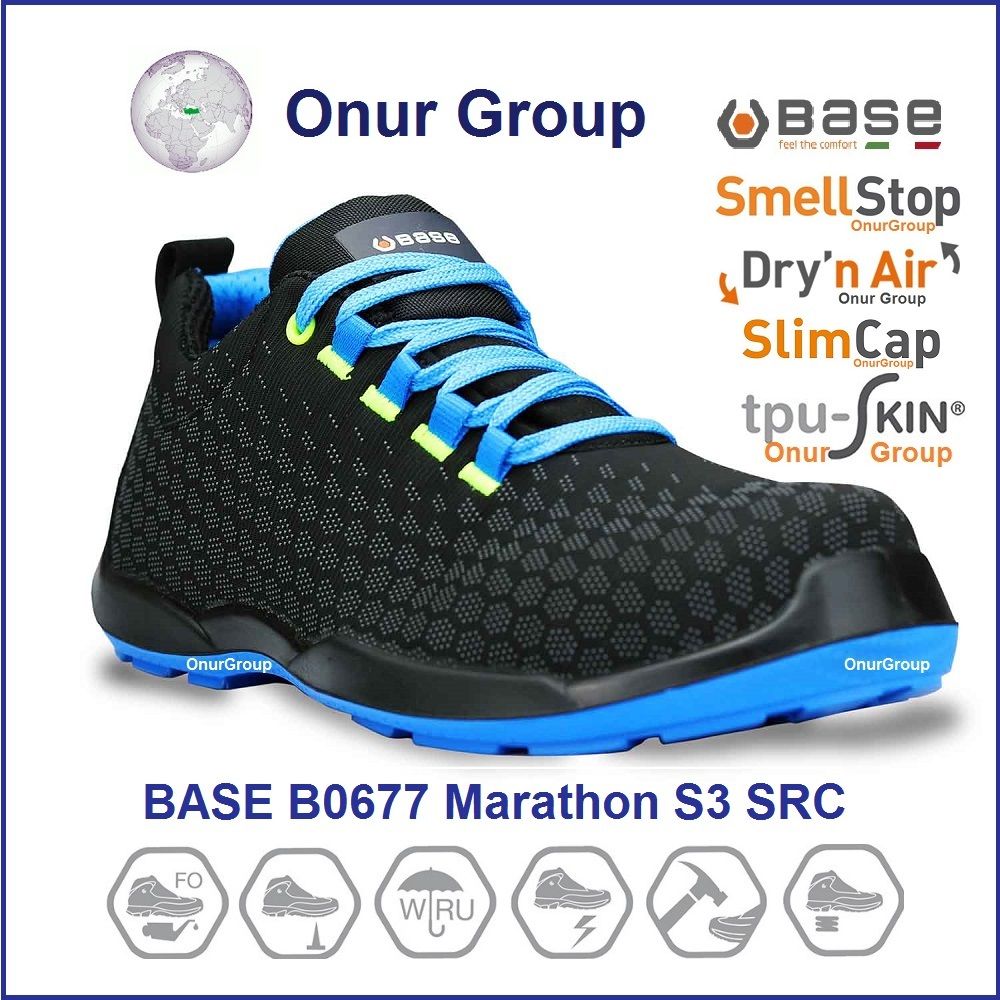 BASE B0677 Marathon S3 SRC İtalyan marka iş güvenliği ayakkabısı