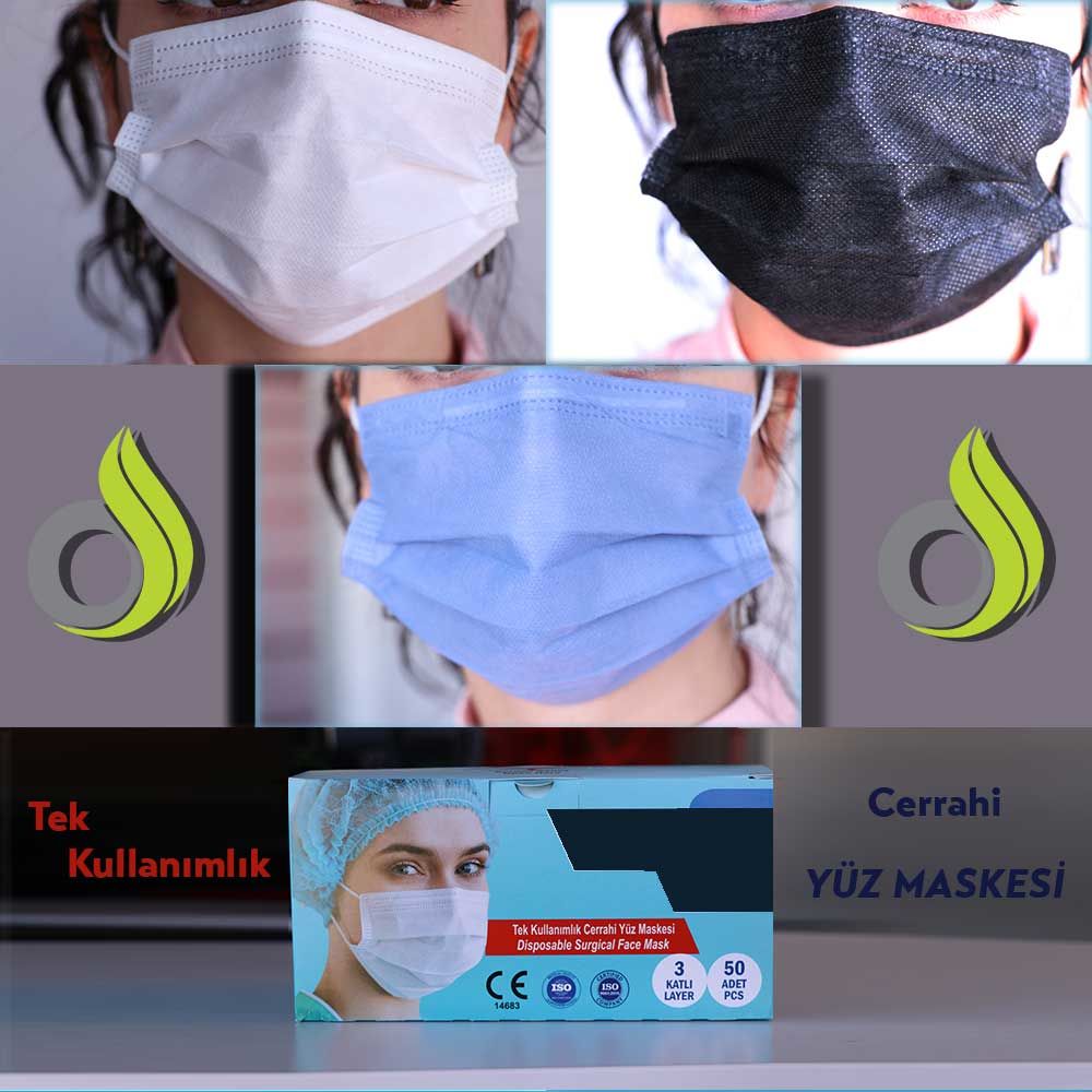 Ogansia Ultrasonik Telli Cerrahi Maske 50