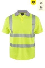 MY FORM Olympus Safety Comfort  Yüksek Görünürlüklü Sarı Renk Polo T-Shirt