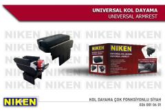 Niken 7 Usb Li Her Araca Uygun Universal Kolçak Kol Dayama Çift Açılır Siyah