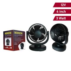 Niken Oto Vantilatör Küçük Tekli 12V 4 İnch Çakmak Girişli
