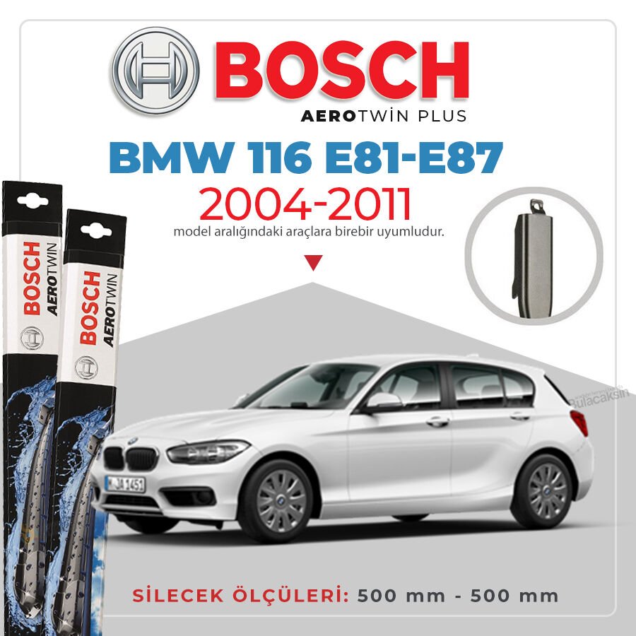 Bosch Aerotwin Muz Silecek Takımı Bmw 116 E81-E87 2004-2011 ile uyumlu