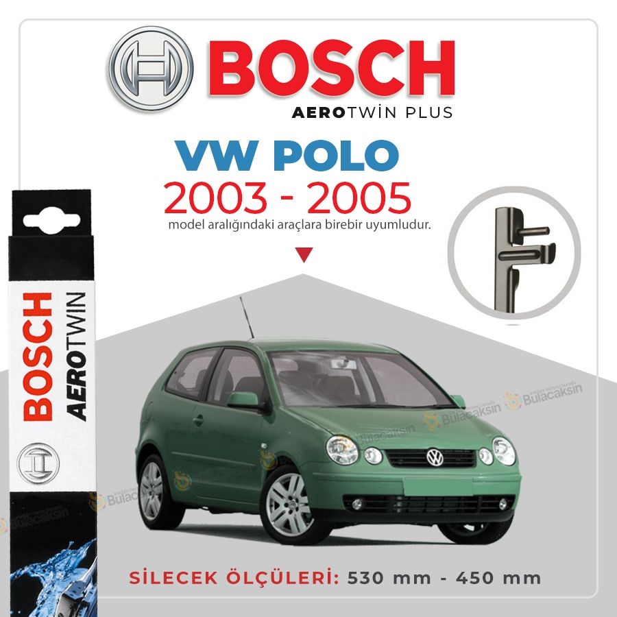Volkswagen Polo Muz Silecek Takımı (2003-2005) Bosch Aerotwin