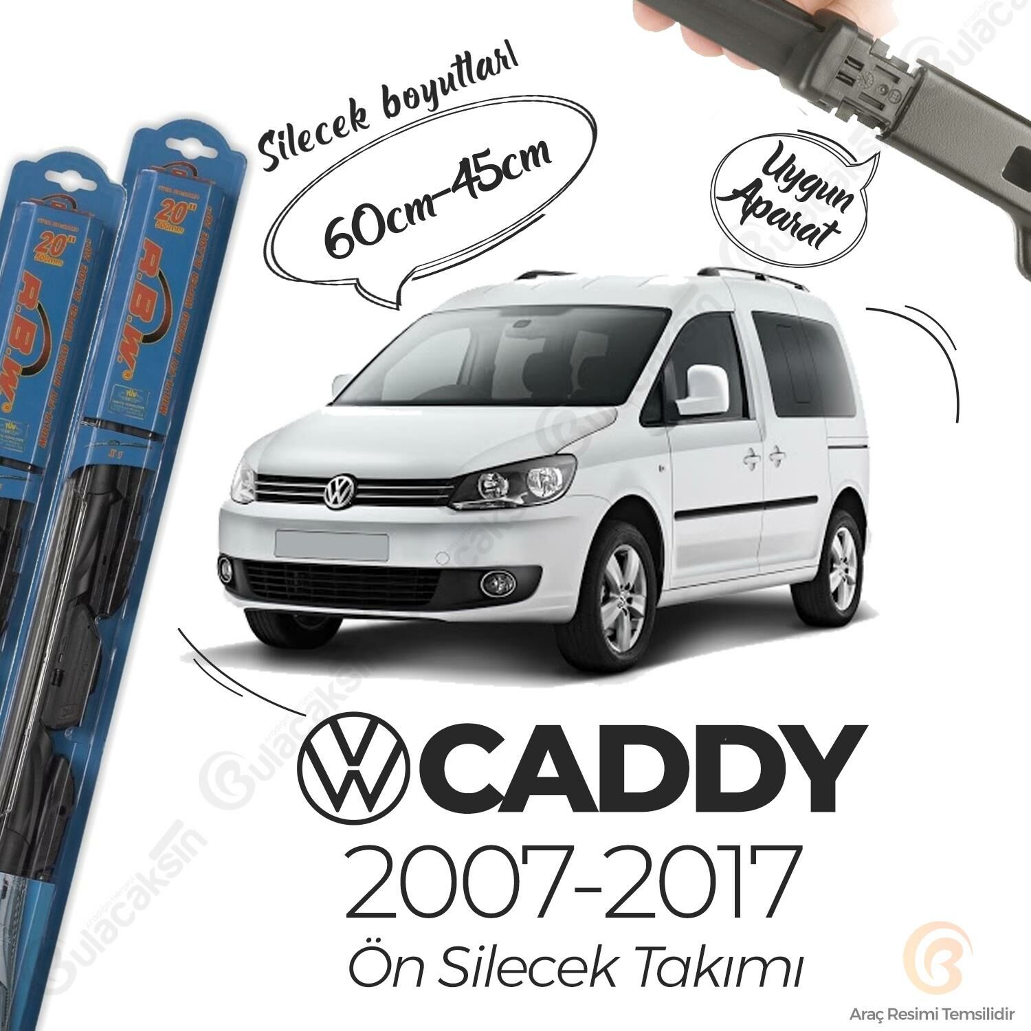 Volkswagen Caddy Ön Silecek Takımı (2007-2017) RBW Hibrit