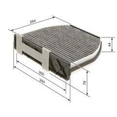 Mercedes C180 Komp W204 Karbonlu Polen Filtresi (2008 - 2011) Bosch