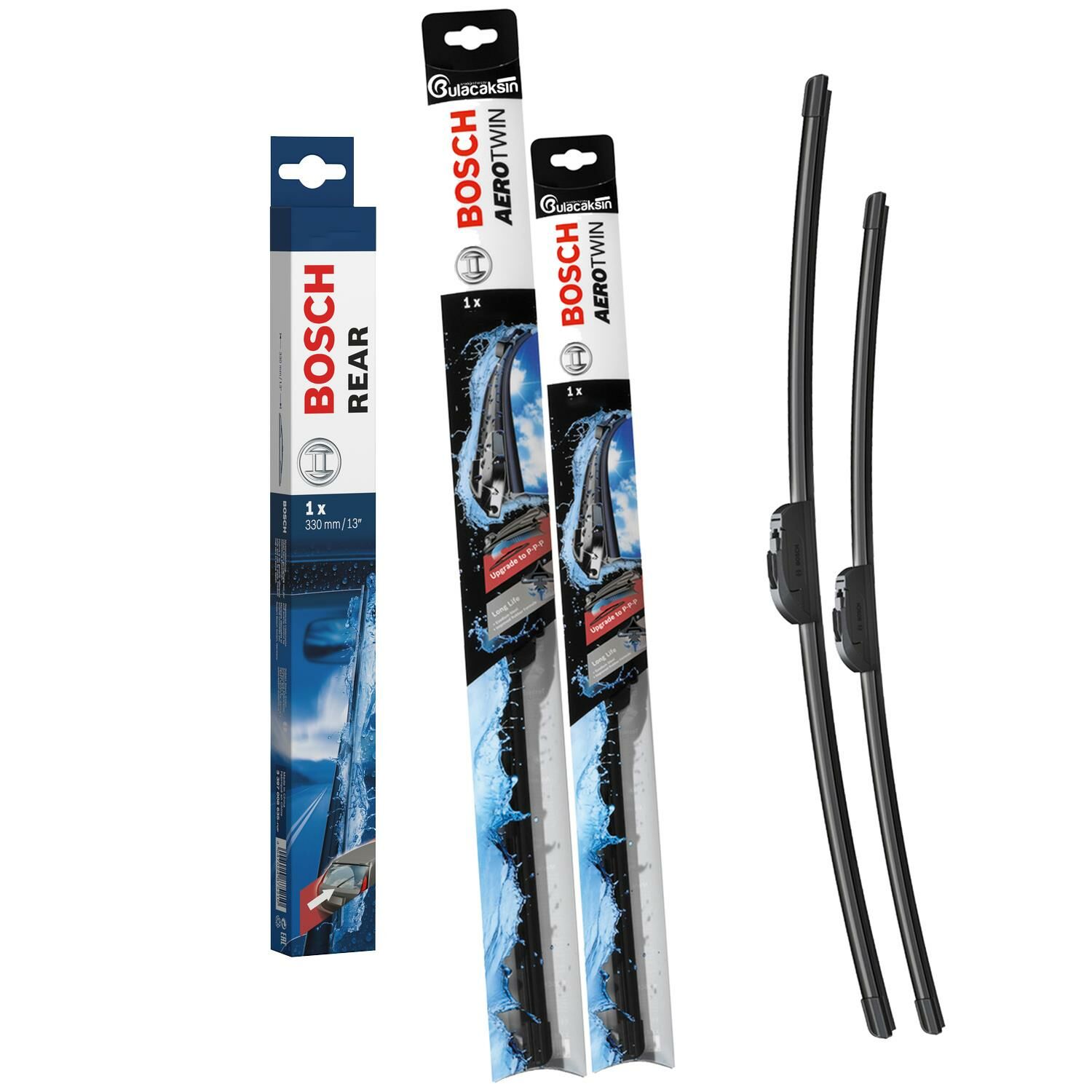 Bosch Aerotwin Ön Arka Silecek Seti Nissan Qashqai J12 2021-2024 ile uyumlu