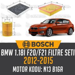 BMW 1.18i F20/F21 2012 - 2015 Bosch Filtre Bakım Seti
