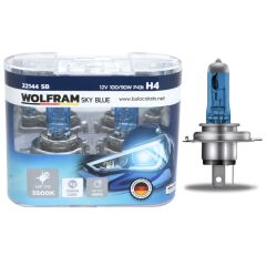 Wolfram Sky Blue H4 Ampul Set 12V 100/90W Beyaz Işık 5500K