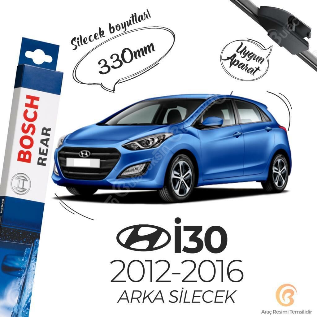 Bosch Rear Arka Silecek Hyundai i30 2012-2016 ile uyumlu