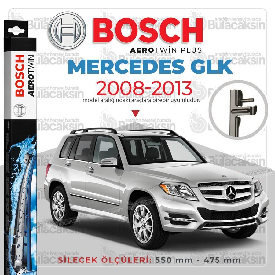 Bosch Aerotwin Muz Silecek Takımı Mercedes GLK 2008-2013 ile uyumlu