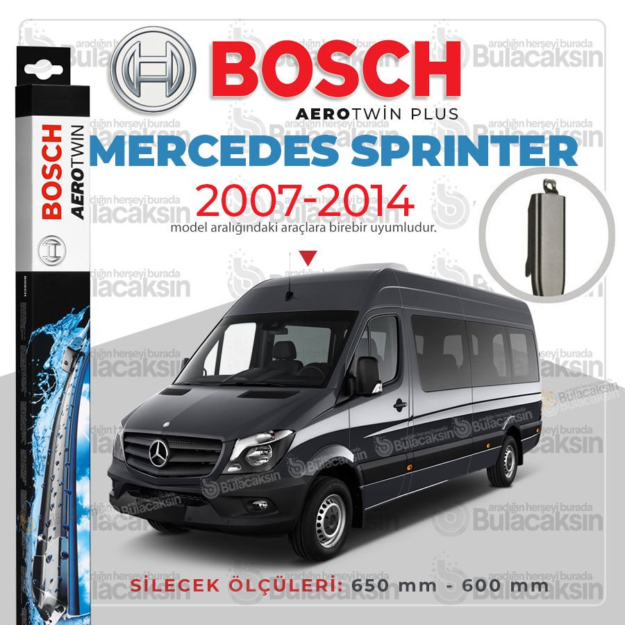 Bosch Aerotwin Muz Silecek Takımı Mercedes Sprinter 2007-2014 ile uyumlu