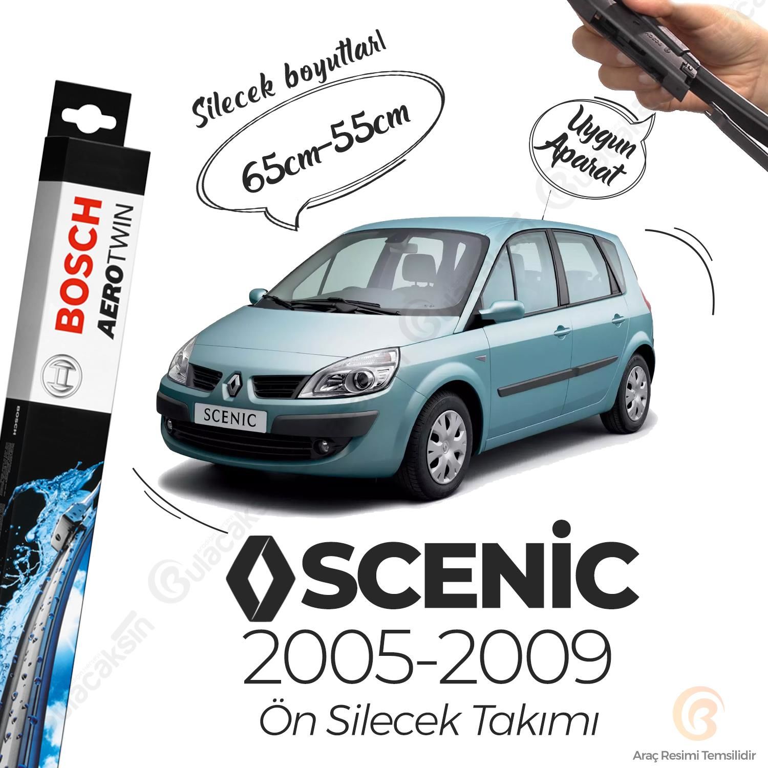 Bosch Aerotwin Muz Silecek Takımı Renault Scenic 2005-2009 ile uyumlu