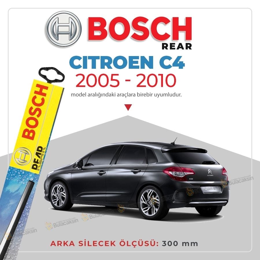 Bosch Rear Arka Silecek Citroen C4 2005-2010 ile uyumlu