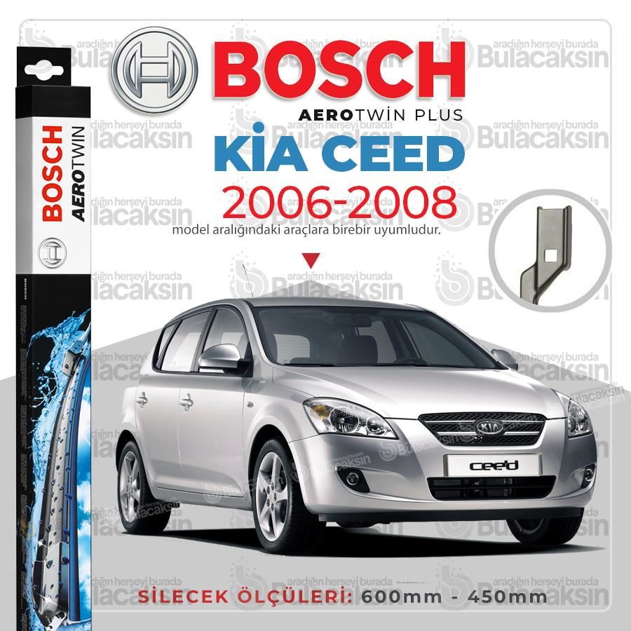 Bosch Aerotwin Muz Silecek Takımı Kia Ceed 2006-2008 ile uyumlu