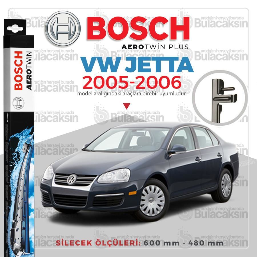 Bosch Aerotwin Muz Silecek Takımı Volkswagen Jetta 2005-2006 ile uyumlu