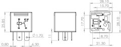 BOSCH MİNİ RÖLE 12V 30AH 2X87 TERMİNAL 5 UÇLU 0986AH0251