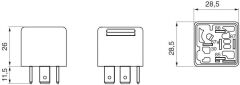 BOSCH MİNİ RÖLE 24V 20AH 5 UÇLU ÇİFT PLATİNLİ 0332209206