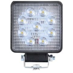 Off Road Gündüz Farı 9 Led Kare Çalışma Lambası 27 Watt