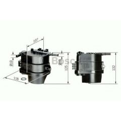 Ford Fiesta 1.4 TDCI Euro 4 Mazot Filtresi (2002 - 2008) Bosch
