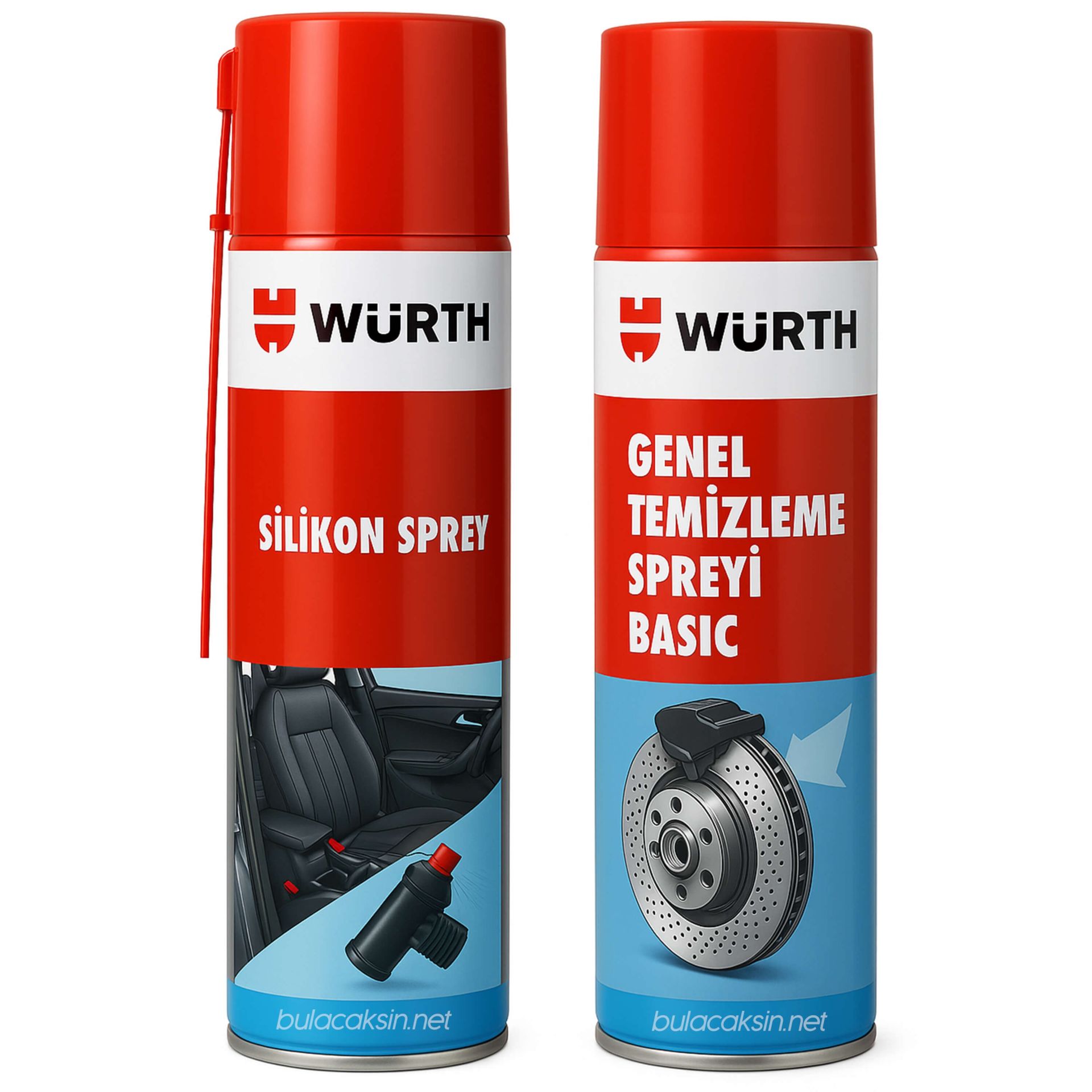 Würth Silikon Sprey 500 ml + Fren Balata Spreyi 500 ml