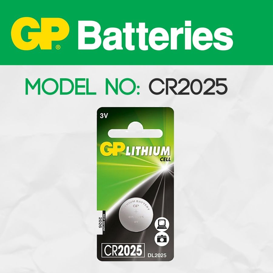 Gp CR2025 3V Alkalin Düğme Pil (Saat-Kumanda-Baskül)