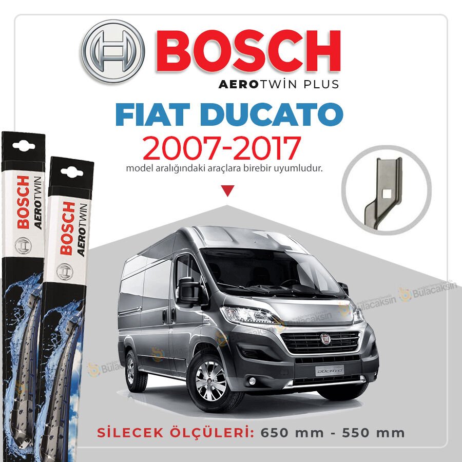 Bosch Aerotwin Muz Silecek Takımı Fiat Ducato 2007-2017 ile uyumlu