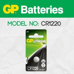 Gp CR1220 3V Alkalin Düğme Pil (Saat-Kumanda-Baskül)