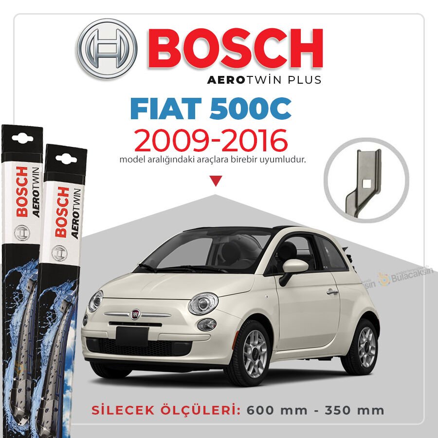 Fiat 500C Muz Silecek Takımı (2009-2016) Bosch Aerotwin