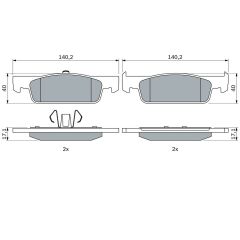 Renault Symbol 1.5Dci 2013-2015 Bosch Ön Balata