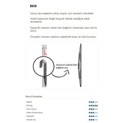 Bosch Eco Ön Silecek Takımı Opel Astra G 1998-2005 ile uyumlu