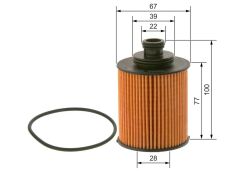 Fiat Linea 1.3 Multijet Ufi Tip Yağ Filtresi (2007-2012) Bosch