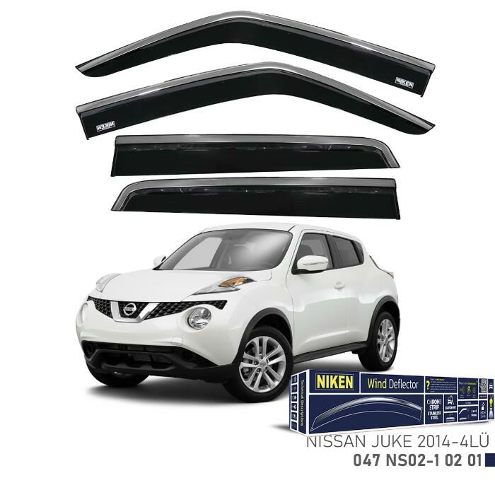 Niken Kromlu Cam Rüzgarlığı Nissan Juke 2014 ve Sonrası ile uyumlu