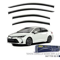 Niken Kromlu Cam Rüzgarlığı Toyota Corolla Sedan 2019-2022 ile uyumlu