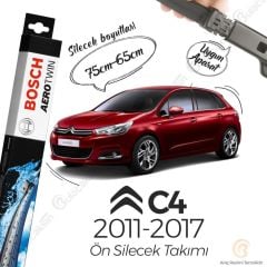 Citroen C4 Muz Silecek Takımı (2011-2017) Bosch Aerotwin