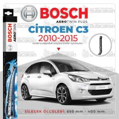Bosch Aerotwin Muz Silecek Takımı Citroen C3 2010-2015 ile uyumlu