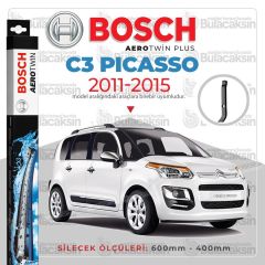 Bosch Aerotwin Muz Silecek Takımı C3 Picasso 2011-2015 ile uyumlu