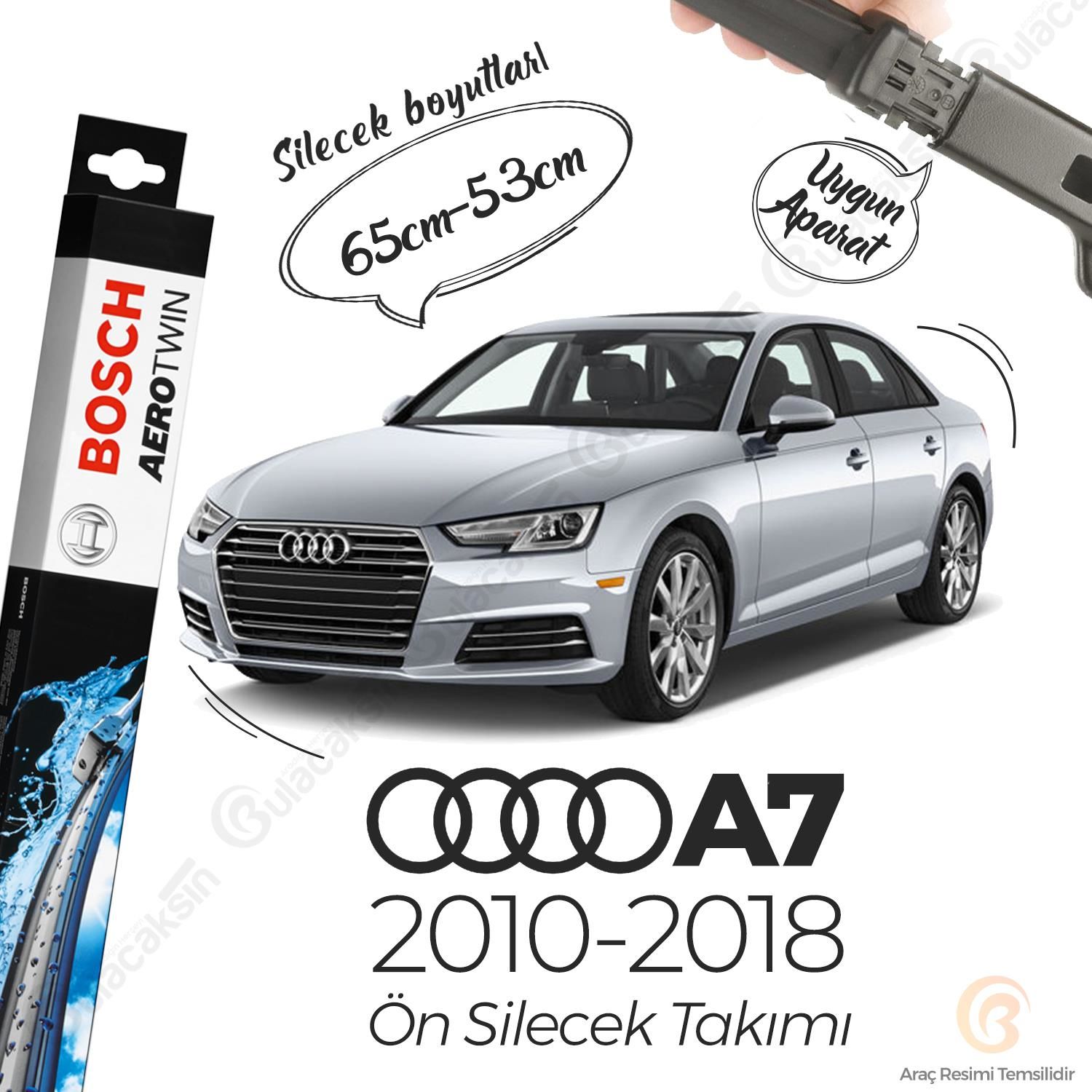 Bosch Aerotwin Muz Silecek Takımı Audi A7 Sportback 2010-2018 ile uyumlu