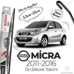 Bosch Eco Ön Silecek Takımı Nissan Micra 2011-2016 ile uyumlu