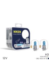 Niken 12V 55W H3 Halojen Beyaz Işık Ampul 5000K 1450 Lumen